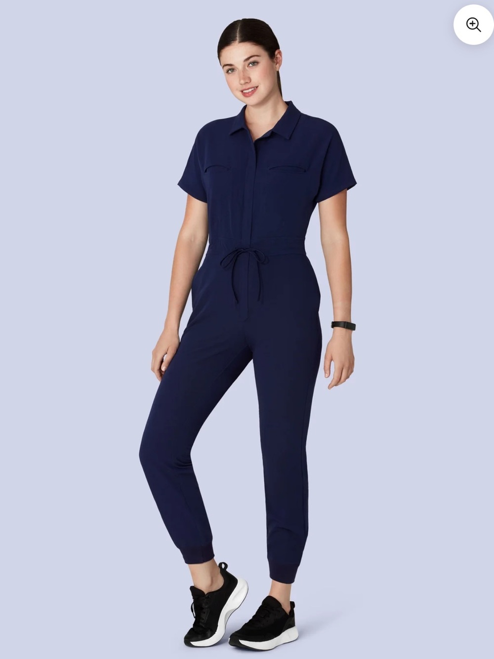 Mandala Scrubs Navy Jumpsuit